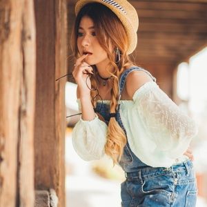 Turquoise Off-Shoulder Top